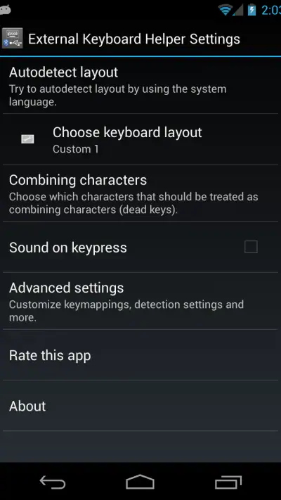 External Keyboard Helper Pro screenshot 1
