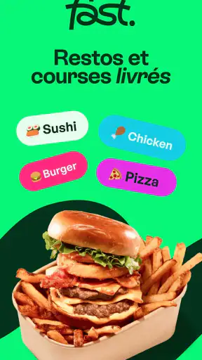 Fast: Livraison repas, courses screenshot 1