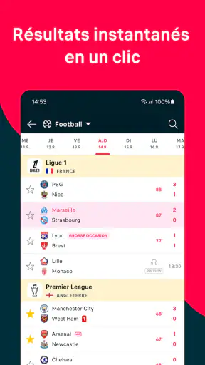 Flashscore: Résultats & Actu screenshot 1