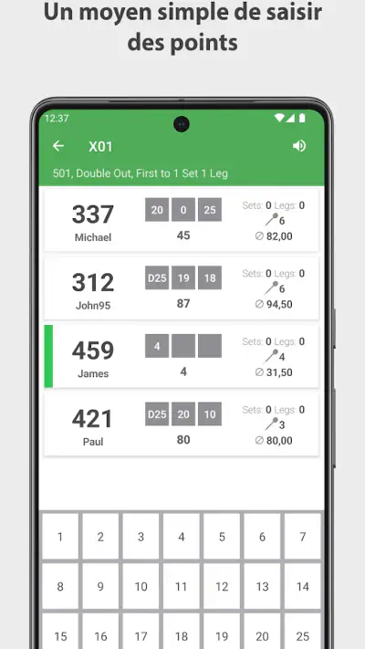 Fléchettes Compteur de Scores screenshot 1
