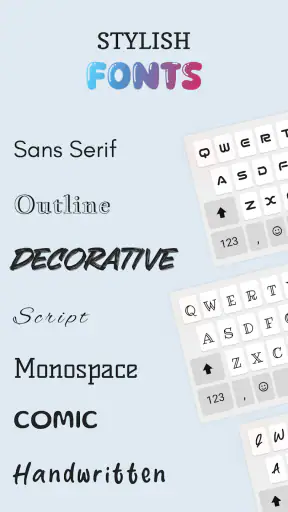 Fonts Keyboard Fonts Theme screenshot 1