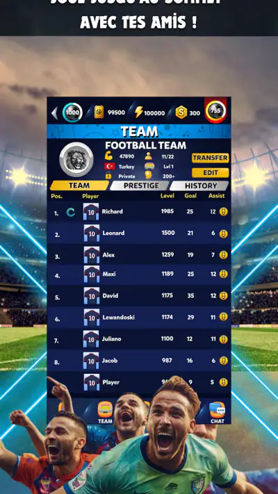 Football Mates: Jeu de foot screenshot 1