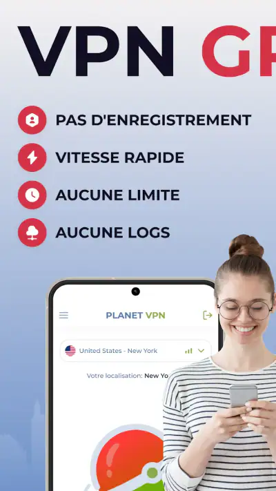 Free VPN gratuit - VPN Planet screenshot 1