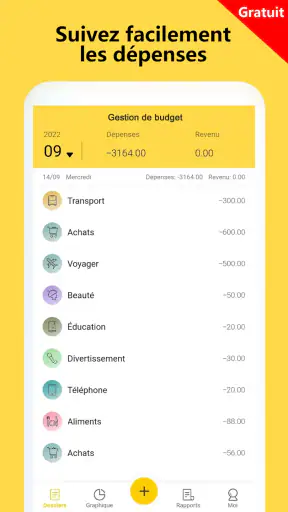 Gestion budget et dépenses screenshot 1