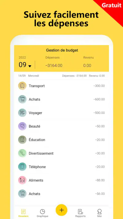 Gestion budget et dépenses screenshot 1