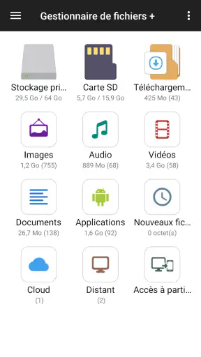 Gestionnaire de fichiers screenshot 1