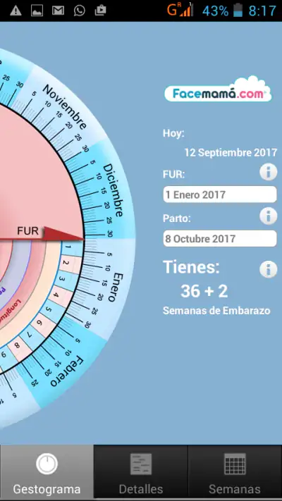 Gestograma - Embarazo Facemamá screenshot 1