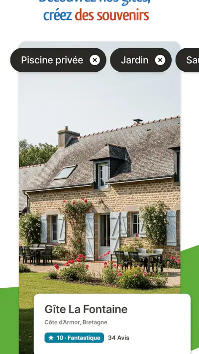 Gîtes : Locations de vacances screenshot 1