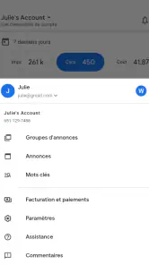 Google Ads screenshot