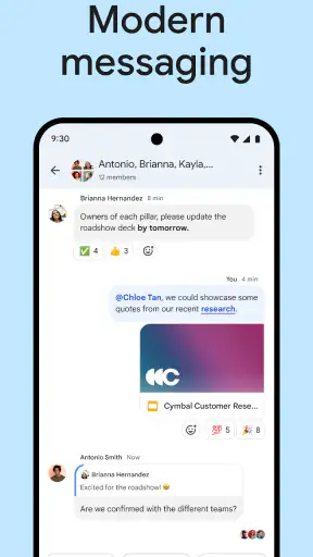 Google Chat screenshot 1