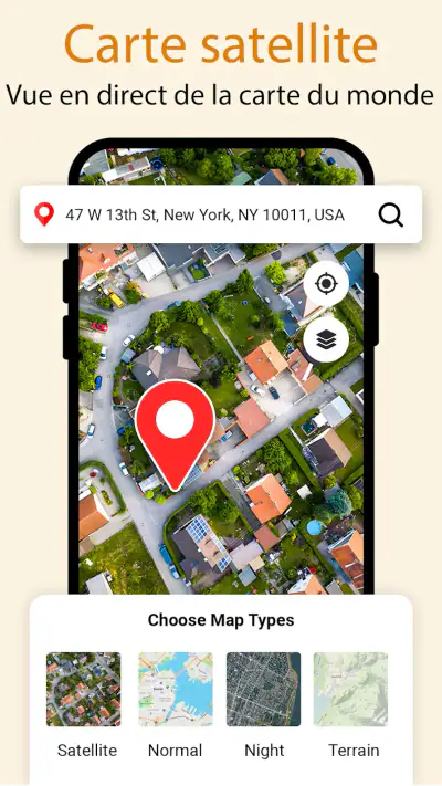 GPS Satellite voir Terre Carte screenshot 1