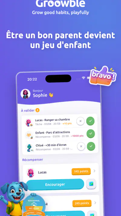 Groowble: Tâches & Récompenses screenshot 1