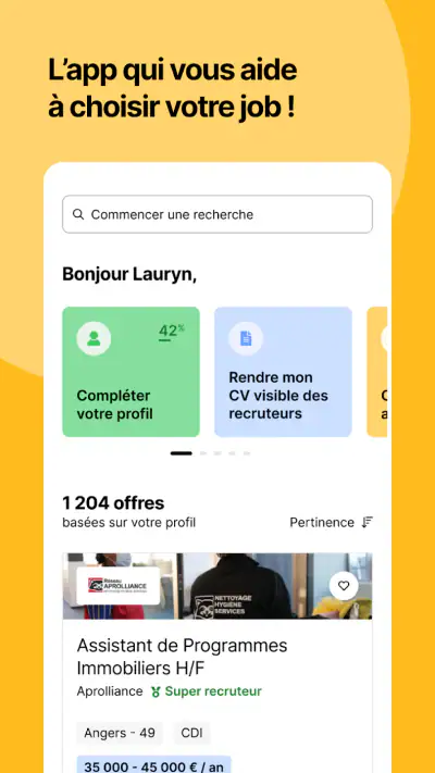 Hellowork : Recherche d'Emploi screenshot 1