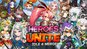 HEROES UNITE : IDLE & MERGE screenshot 1