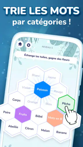 Hexa Words－Association de mots screenshot 1