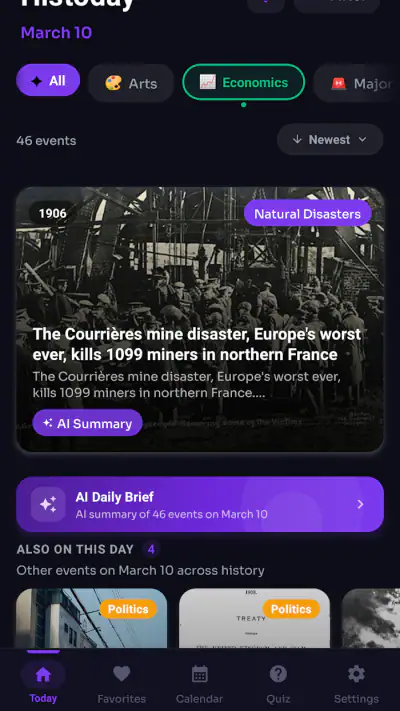 Histoday: History & Quizzes screenshot 1