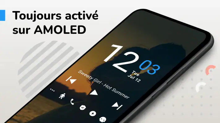 Horloge Fond d'Écran AMOLED screenshot 1