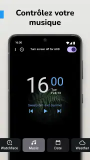 Horloge Fond d'Écran AMOLED screenshot 2