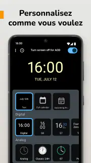 Horloge Fond d'Écran AMOLED screenshot 6