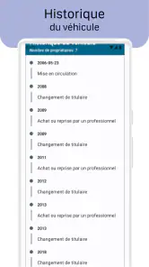 Immatriculation du véhicule screenshot