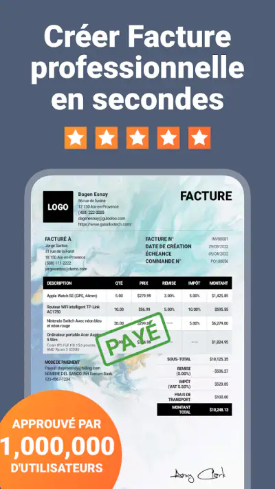 Facture - Invoice Maker Facile screenshot 1