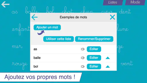 J'écris les lettres en cursive screenshot