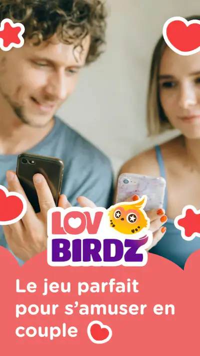 Jeu Couple & Quiz - LovBirdz screenshot 1