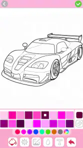 Jeux coloriage dessin voitures screenshot