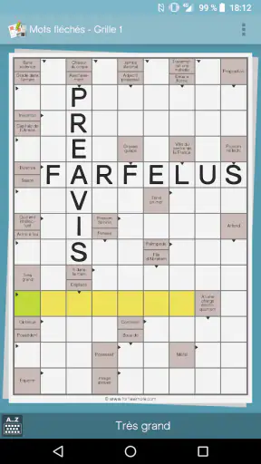 Jeux de grille (mots fléchés & screenshot 1