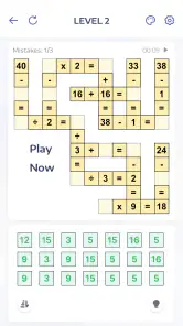 Jeux de maths - Crossmath screenshot