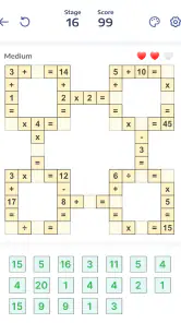 Jeux de maths - Crossmath screenshot