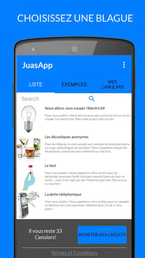 JuasApp-Canulars Téléphoniques screenshot 1