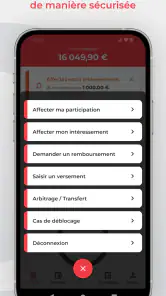 L'appli ESALIA screenshot