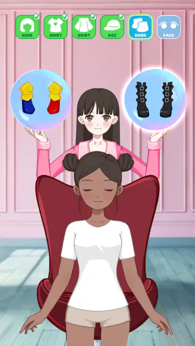 Left or right: Magic Dress up screenshot 1