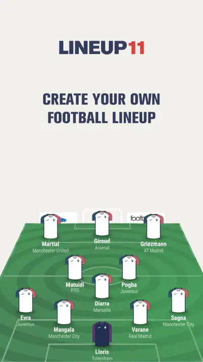 LINEUP11: Football Lineup screenshot 1