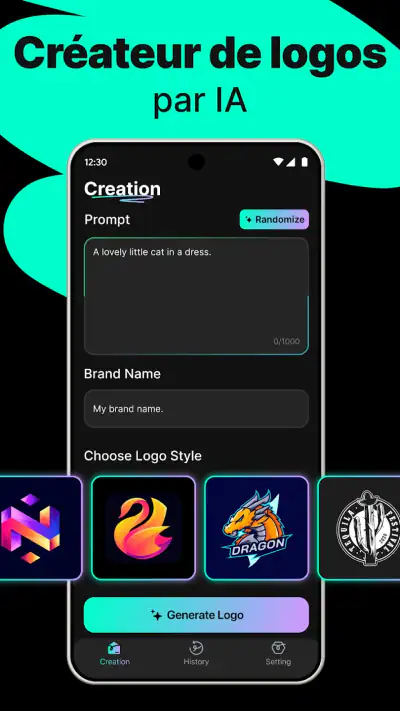 Logo Maker - Création IA screenshot 1