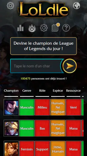 LoLdle Officiel screenshot 1