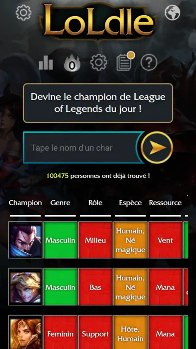 LoLdle Officiel screenshot 1