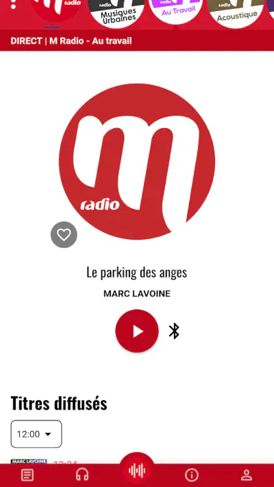 M Radio chansons francaises screenshot 1