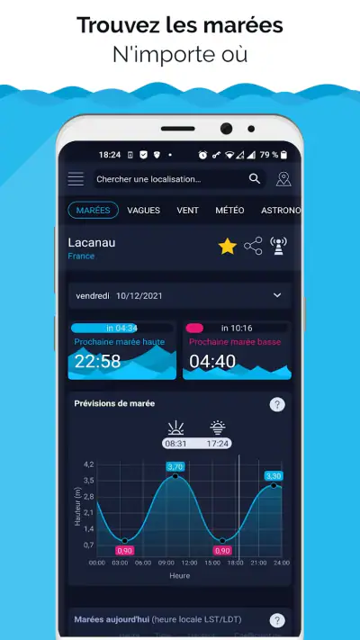 Marées gratuites & horaires screenshot 1