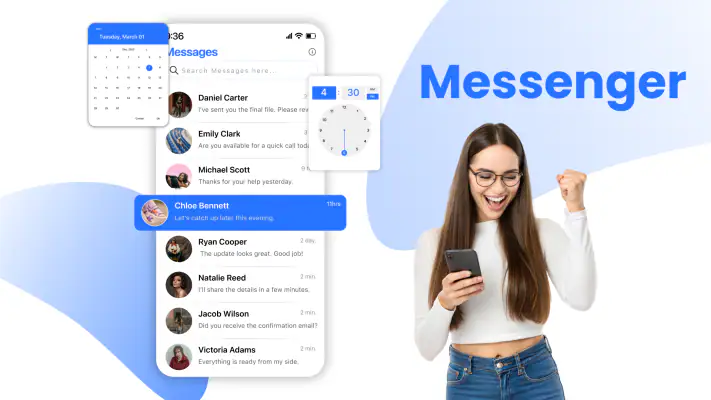 Messages: SMS, Messenger Home screenshot 1