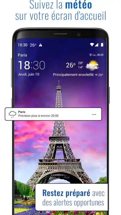 Météo et horloge transparent screenshot 1