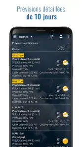 Météo et horloge transparent screenshot