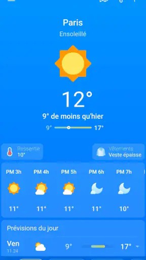 Météo, Prévisions: Weather Sky screenshot 1
