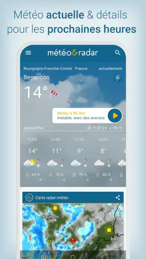 Météo & Radar - pluie et orage screenshot 1