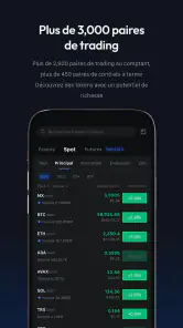 MEXC : Achat de BTC et crypto screenshot