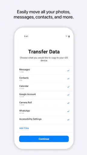 Migrer vers iOS screenshot 1