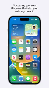 Migrer vers iOS screenshot
