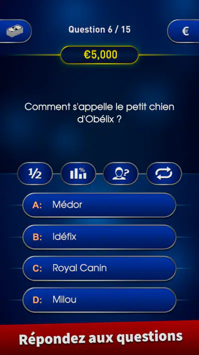 Millionnaire Quizz 2025 screenshot 1