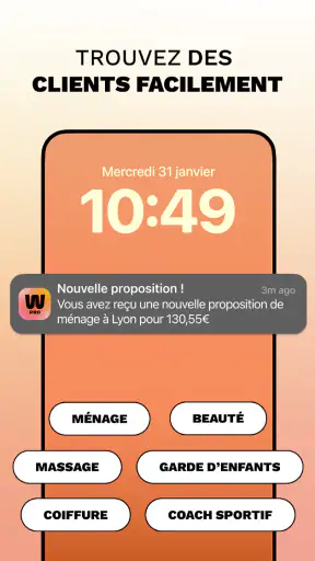 Mission à domicile Wecasa Pro screenshot 1